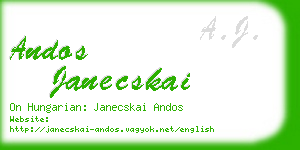 andos janecskai business card